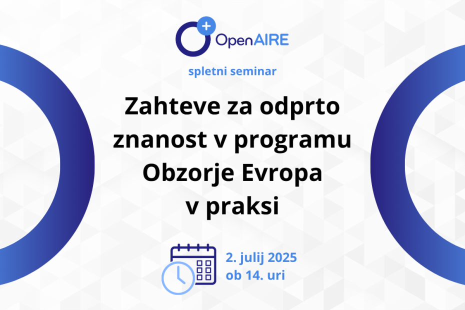 Zahteve za odprto znanost v programu Obzorje Evropa v praksi