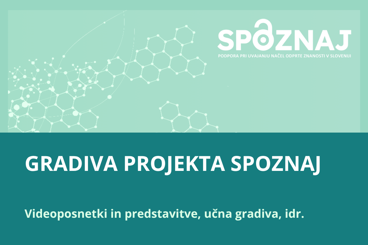 Gradiva projekta SPOZNAJ