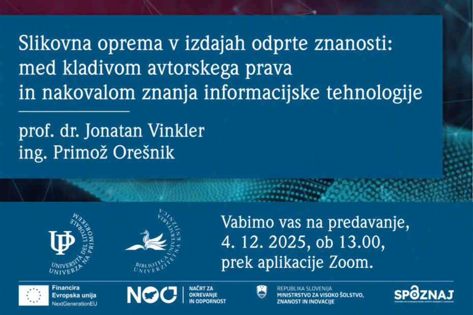 SPOZNAJ: Slikovna oprema v izdajah odprte znanosti