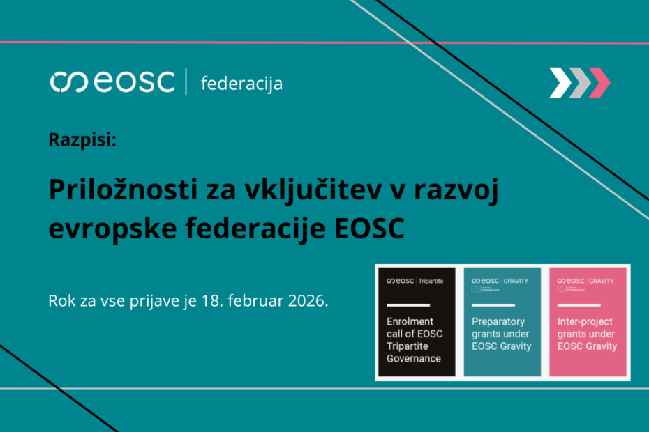 Razpisi za vključitev v razvoj evropske federacije EOSC