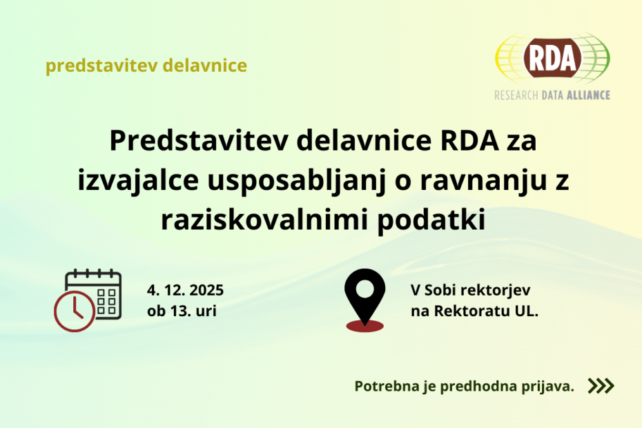 Predstavitev RDA delavnice